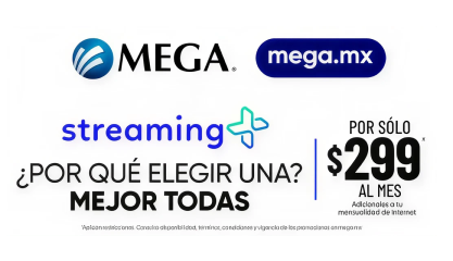 netflix, hbomax, disney + y amazon prime por solo 299 al mes* banner